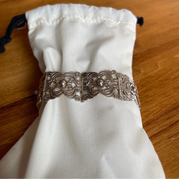 Vintage Silver open-work bracelet from Mexico (925 stamped silver) - Picture 3 of 7
